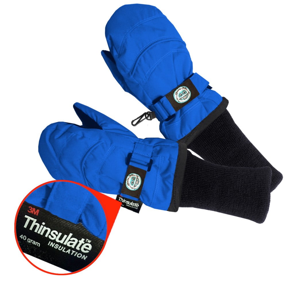 Chakka Snowblokka TM Kids Snow Mittens Waterproof Nylon Great for Ski /& Snowboard and Made with 3m Thinsulate and Extra Long Sleeve Foldable Cover Up