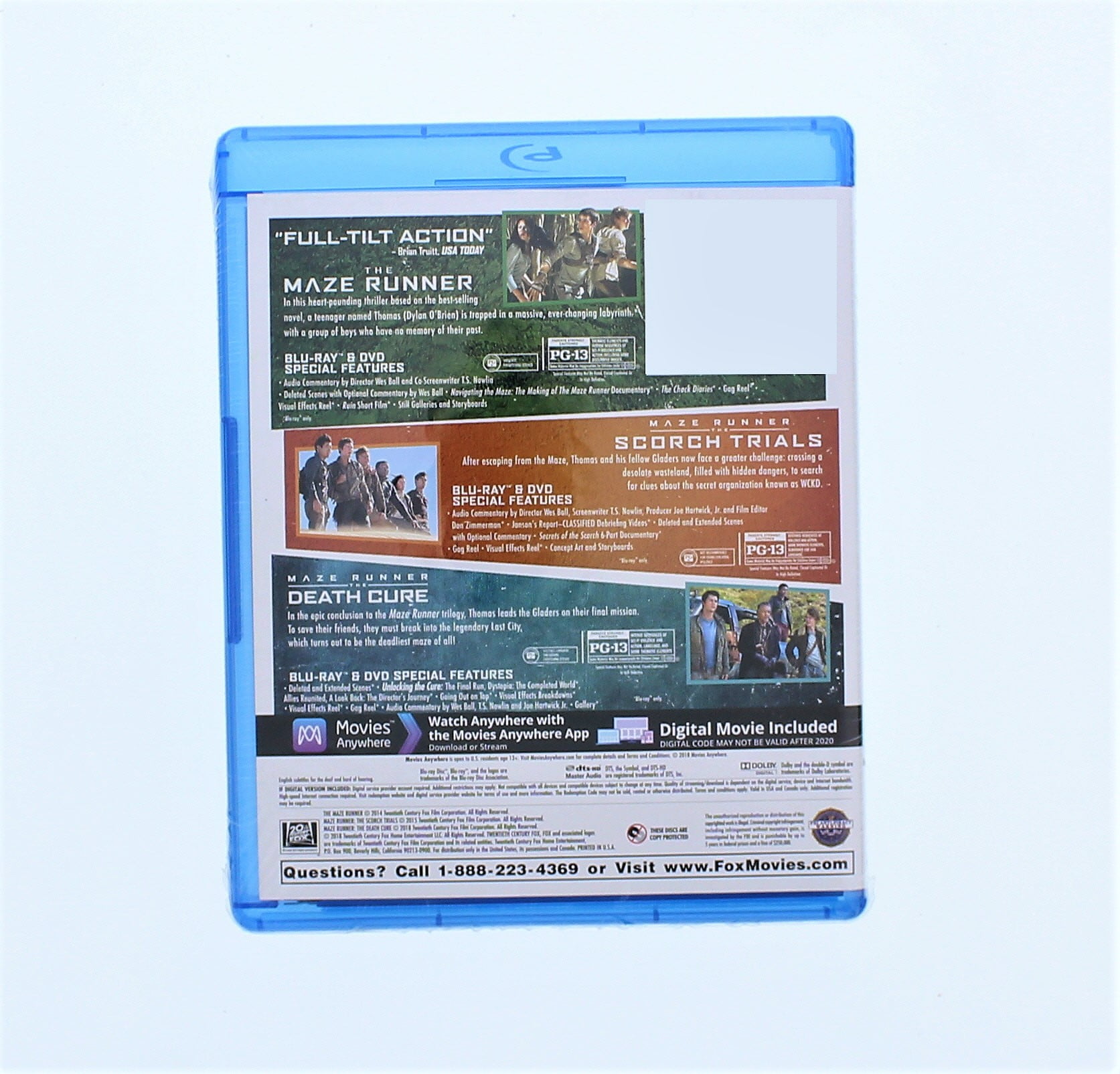  Maze Runner: The Scorch Trials Blu-Ray + DVD + DHD