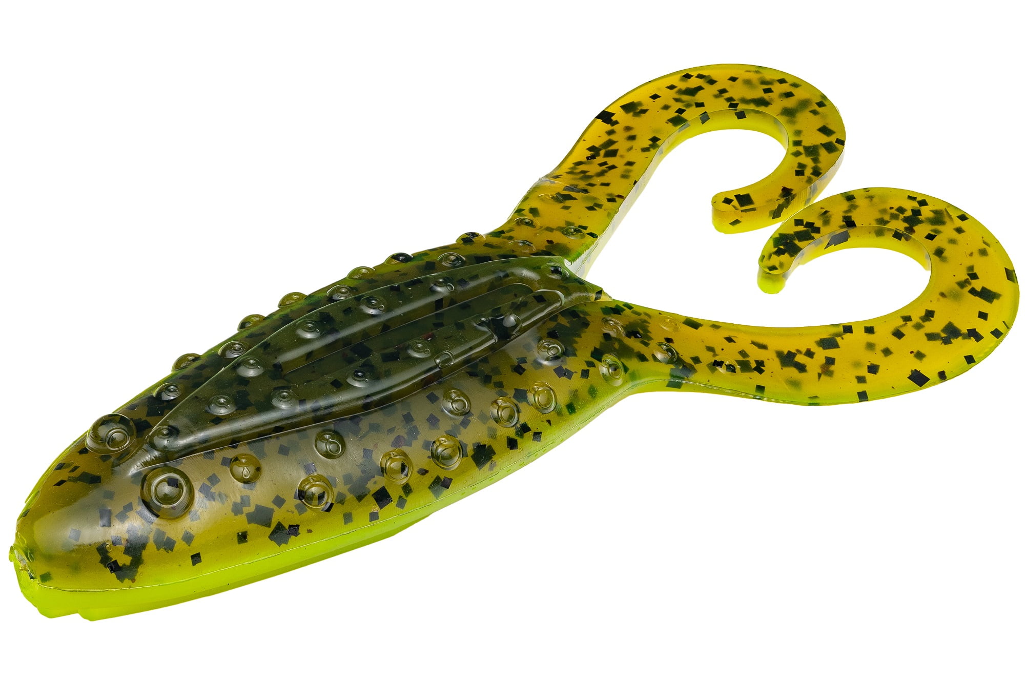(1 pack) Strike King Gurgle Toad Green Pumpkin Chartreuse Belly Soft Bait Lure