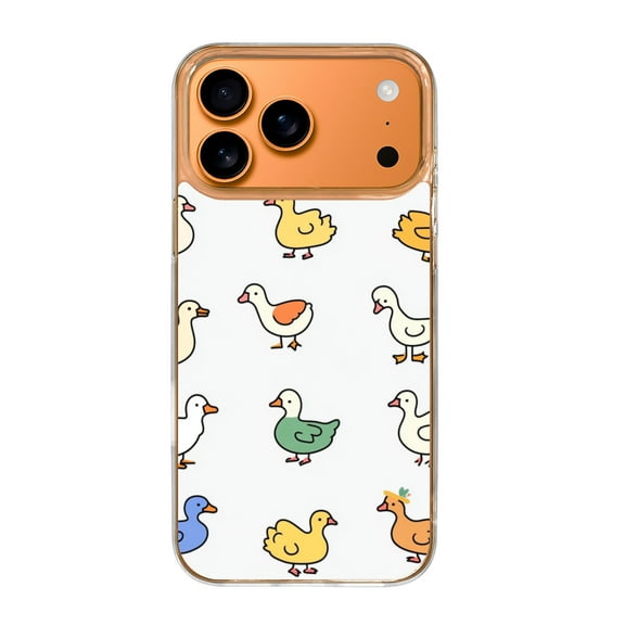 Case For Apple iPhone Air / 17 Pro / 17 Pro Max Series Case, Slim Thin Transparent Flexible Clear TPU Shockproof Phone Case For iPhone 17 Series, Cute Goose (3)