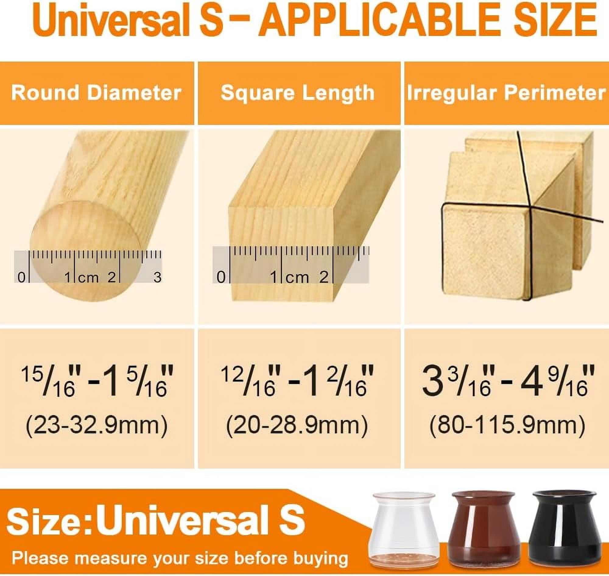 32 count  Chair  Floor Protectors for Hardwood Floors  Covers to Protect  Tile Floors  Felt Pads Furniture  Caps Reduce Noise (Fit:1.3"-2")