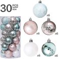 thumbnail image 3 of Bolas de Navidad LzGUNGY Juego de Adornos y Bolas Colgantes 30 Piezas Oro Rosa 60 mm, 3 of 5