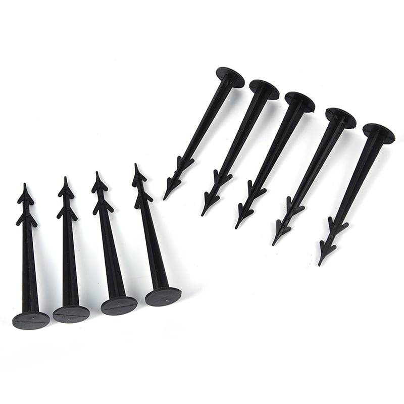 Garden Stakes Pegs Ground Black Nail Fixed Pegs Plastic 50Pcs Anti Insect 