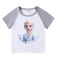 thumbnail image 1 of Nueva princesa congelada Elsa, conjuntos de ropa de verano para niñas pequeñas, pantalones cortos a cuadros, camiseta de manga corta de dibujos animados, ropa para niños, trajes 100 (2T) Gao Jinjia LED, 1 of 2