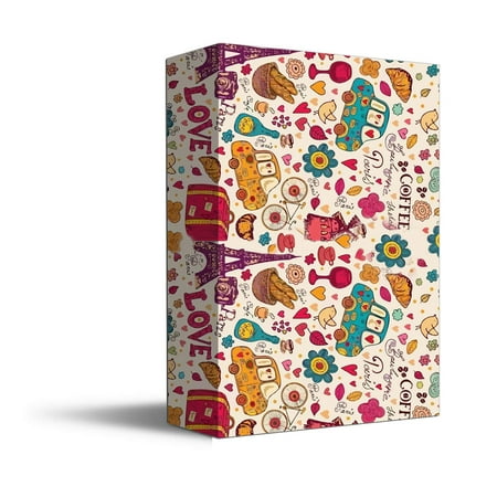 Accuprints Gift Wrapping Paper Pack Of 10|Design Coffee Paris |Size 20 X 30 Inch