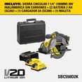 thumbnail image 1 of STANLEY KIT SIERRA CIRCULAR 7 1/4" 20V ION LITIO SIN CARBONES SBC550D2K-B3, 1 of 9