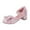 Pink, variant on Otqutp Toddler Boys Shoes Summer Girls Dress Shoes Bow Tie Shoes Low Heels Flower Party Wedding High School Prom 7 to 14 Years
