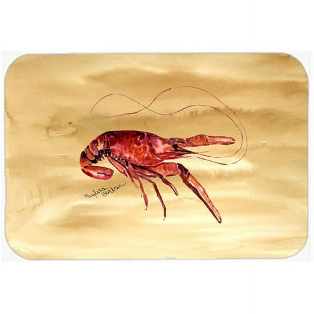 Carolines Treasures 8230LCB 15 X 12 In. Cooked Crawfish on Sandy Beach Glass Cutting Board