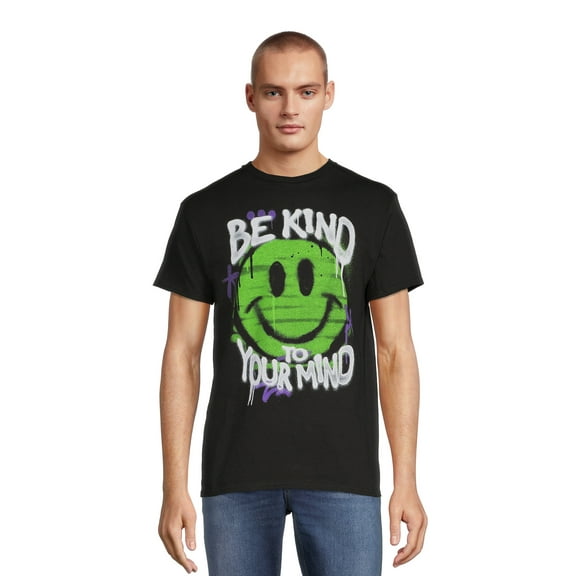Kind Mind Men's Graphic Tee with Short Sleeves, Sizes S-3XL