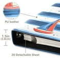 thumbnail image 3 of FORMRS 3 Ring Photo Album 4"x6" Self Adhesive Large Capacity PU Leather Cover, Blue Sailboats, 3 of 8
