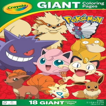 Crayola Pokmon Giant Coloring Pages, 18 Coloring Pages, Gifts for Kids, Ages 3+