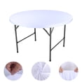thumbnail image 6 of FashionCha Fitted Round Table Cloth Stretch Tablecloth Elastic Edged Lightweight Easy Clean White, 6 of 9