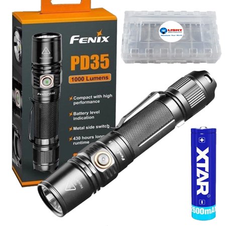 Fenix PD35 V2.0 1000 Lumens LED Flashlight w/ Xtar 18650 + Battery
