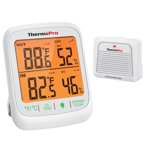 Termómetro para interiores y exteriores ThermoPro TP260B inalámbrico de 300 m