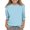 Light Blue, variant on GiLiling Girls 3/4 Sleeve Crewneck Sweatshirt, Colorful Art Print Basic Blouse, Relaxed Fashion Top for Shopping Trips and Casual Friend Gatherings