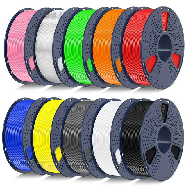 Filamento para impresora 3D SUNLU PETG de 1,75 mm, 10 kg, paquete de 10 colores