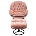 thumbnail image 3 of Pink Living Room Chair With - Velvet Fabric, Metal Frame, 30.98"w X 33.83"d 34.21''h, 250lb Weight Capacity, Stable Base For Game Soft Construction, 250 Lbs Load, 3 of 6