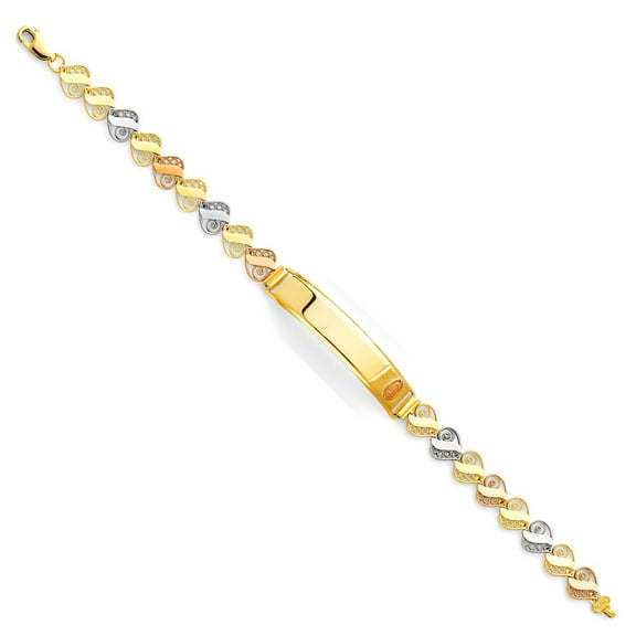 14K 3C Guadalupe ID Bracelet - 7.25"