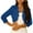 X058-Blue, variant on Women's Bolero Shrug Long Sleeve Cropped Cardigan Knit Sweaters Open Front Casual Elegant Jacket for Dresses