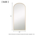 thumbnail image 7 of 71" x 32" Floor Mirrors Free Standing Arched Full Length Mirrors Gold, 7 of 7