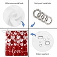 thumbnail image 5 of Red Love Valentines Waterproof Fabric Shower Curtain, Black White Love Heart Waterproof Fabric Shower Curtain for Bathroom Curtains Bathtubs Hotel Washable Shower Curtains with 12 Hooks Stall 48x72in, 5 of 8