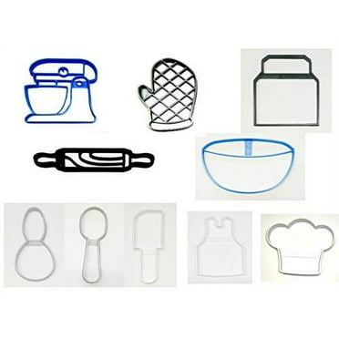 Chef Restaurant Baker Bakery Set of 10 Cookie Cutters USA PR1483