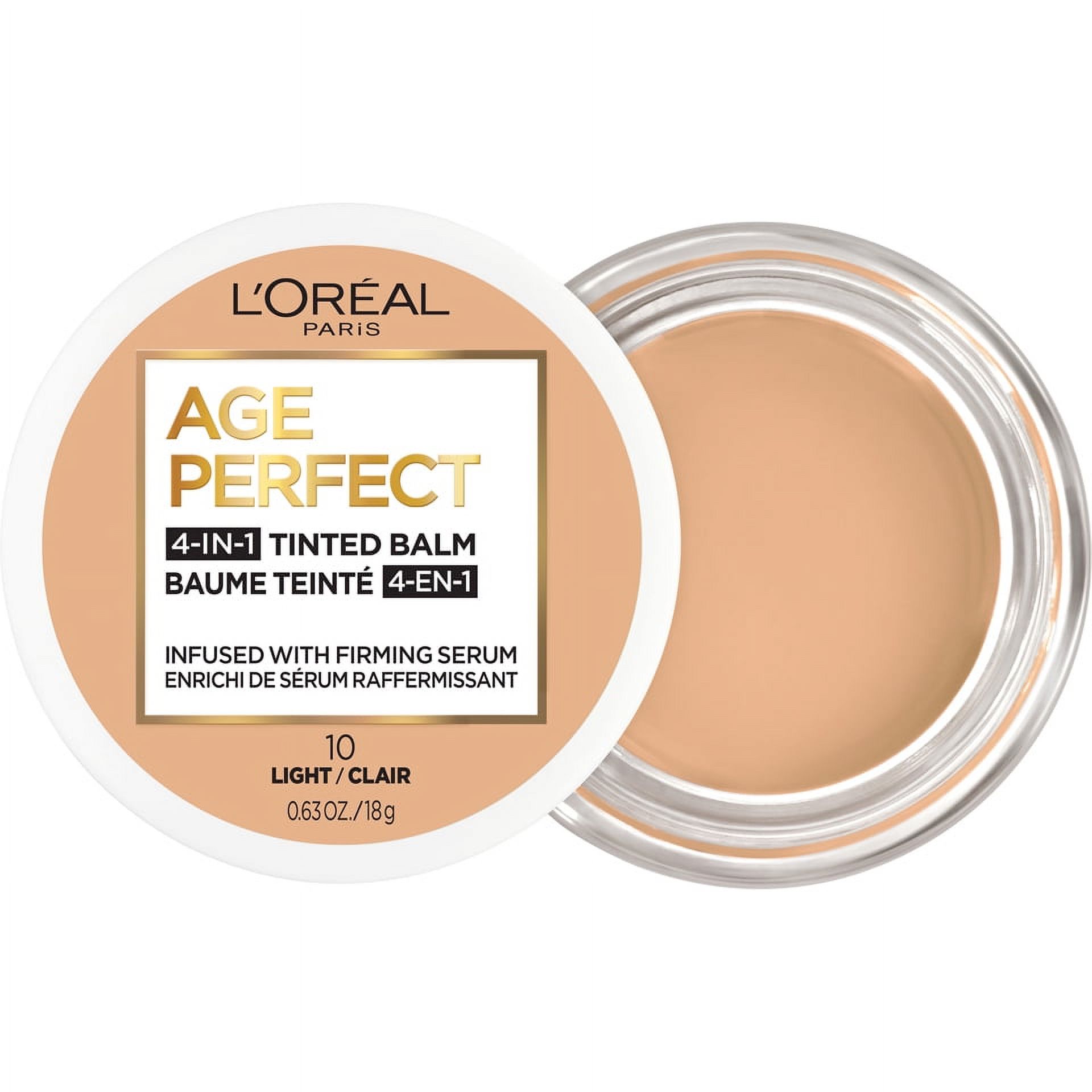 L'Oreal Paris Age Perfect Balm Foundation Makeup, L10 Light, 0.609 fl oz - image 10 of 12