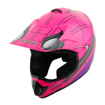 Buy Wow Youth Kids Motocross BMX MX ATV Dirt Bike Helmet HJOY Spider Pink Online at desertcartCyprus