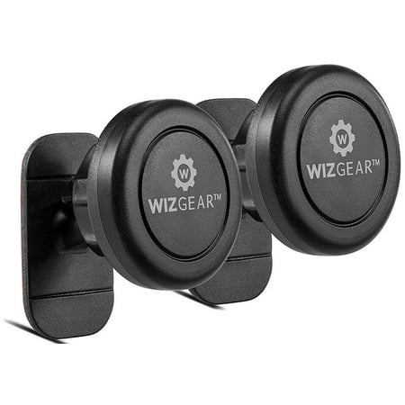 Magnetic Mount, WizGear Universal Stick On (2 PACK) Dashboard Magnetic Car Mount Holder, for Cell Phones and Mini Tablets with Fast Swift-snap Technology, Magnetic Cell Phone