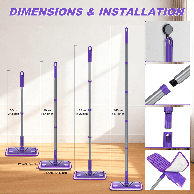 Sugarday Microfiber Wet Flat Mops for Floors photo 2