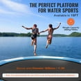 thumbnail image 2 of KFFKFF Water Bouncer Inflatable, 15ft Water Trampoline for Leisure, Compact Bounce Swim Platform with 3-Tier Ladder & Electric Inflation Device, Floating Rebounder for Children & Adults, 2 of 9