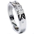 thumbnail image 4 of Pompeii Mens Diamond Cross Ring 14K White Gold (H/I,I1-I2), 4 of 8