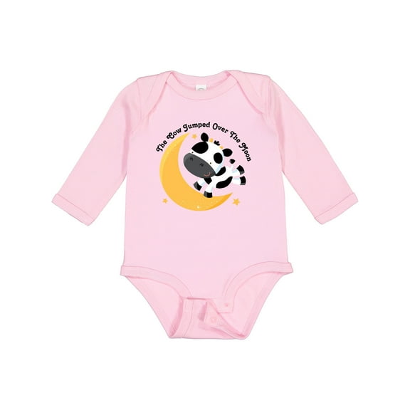 Inktastic Cow Jumped over the Moon Boys or Girls Long Sleeve Baby Bodysuit