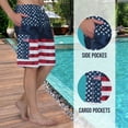 thumbnail image 4 of North 15 Boy's USA American Flag Microfiber Swim Trunk Boardshorts with Cargo Pokcet-7110B-Prt 9-18, 4 of 8