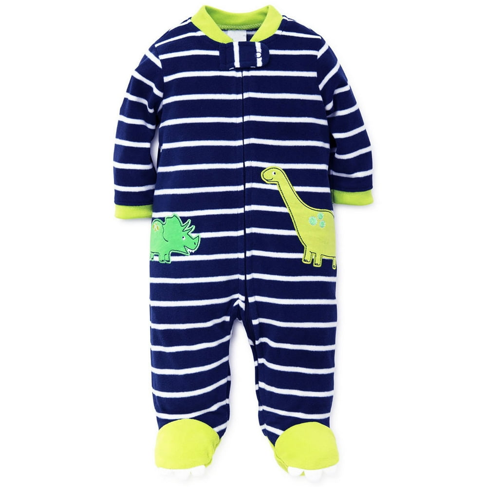 LTM Baby Dinosaur Footed Infant Blanket Sleeper Baby Pajamas Blue 18