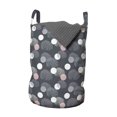 thumbnail image 1 of Forest Laundry Bag, Abstract Creative Woodland with Soft Colorful Bold Dots and Tress, Hamper Basket with Handles Drawstring Closure for Laundromats, 13" x 19", Purpleblue Multicolor, by Ambesonne, 1 of 4