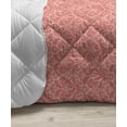thumbnail image 3 of Damask Down Alternative Comforter, Monochrome Abstract Flowers and Leaves Ornaments Illustration, Microfiber Quilt for All Season, 5 Sizes, Magenta Fuchsia, by Ambesonne, 3 of 3