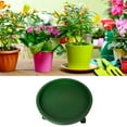 thumbnail image 6 of Round Flower Pot Mover Large Rolling Plant Caddy Indoor Outdoor Planter Trolley Dark Green, 6 of 8