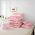 thumbnail image 4 of Erosebridal Ballet Dancer Bed in a Bag, Kawaii Princess Bed Set, Pink Butterfly Reversible Comforter Sets, Super Cozy Room Decor, 7-Piece, 4 of 6