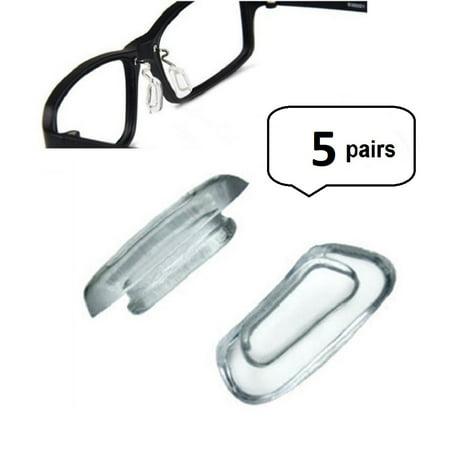 AM Landen 5 Pairs 12mm Soft Air Chamber Silicone Eyeglasses Nose Pads for Titanium Frames