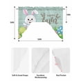thumbnail image 5 of Easter Rabbits Swag Valances for Windows, Small Curtains Drapes, Watercolor Eggs Cute Bunny Grass Flowers Blue Kitchen Window Curtains Over Sink Window Treatment Valance for Bedroom/Bathroom 56"x36", 5 of 5