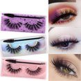 thumbnail image 4 of 1 Pair Fake Eyelashes False Eyelashes Long Thick Curly Lashes Assorted Styles Optional Makeup Lashes Strip, 4 of 7