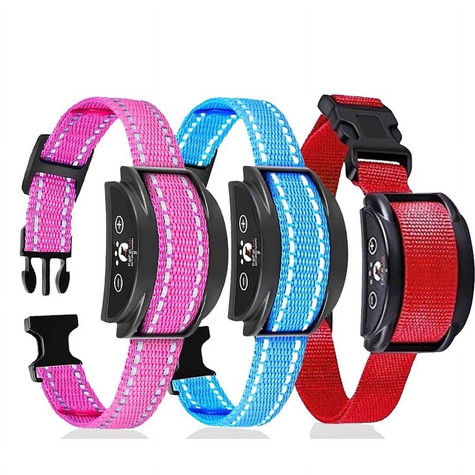 Paipaitek Dog Bark Collar Automatic Shock & Beep Waterproof & Rechargeable For Small to Large Dogs Black 3pcs