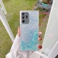 thumbnail image 2 of Compatible with Samsung Galaxy S24 Plus Bling Case Glow in The Dark Sparkle Flowing Quicksand Light up Case Women Girls Girly Soft TPU Bumper Shockproof Translucent Phone Cover, Blue, 2 of 12