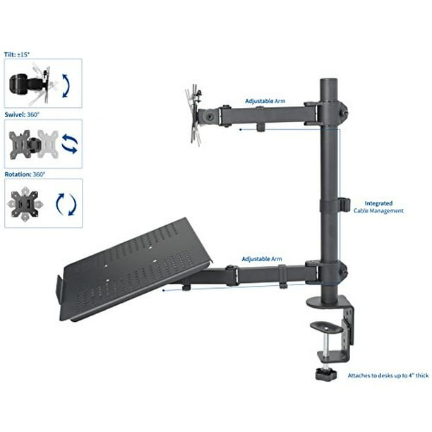 Support mural pour téléviseur à écran plat Led Lcd de 14 à 27 pouces et  moniteur inclinable support pivotant Xingzhi