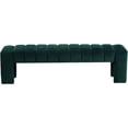 thumbnail image 3 of Meridian Furniture Andaz 17.5" Velvet & Solid Wood Bench in Green, 3 of 8