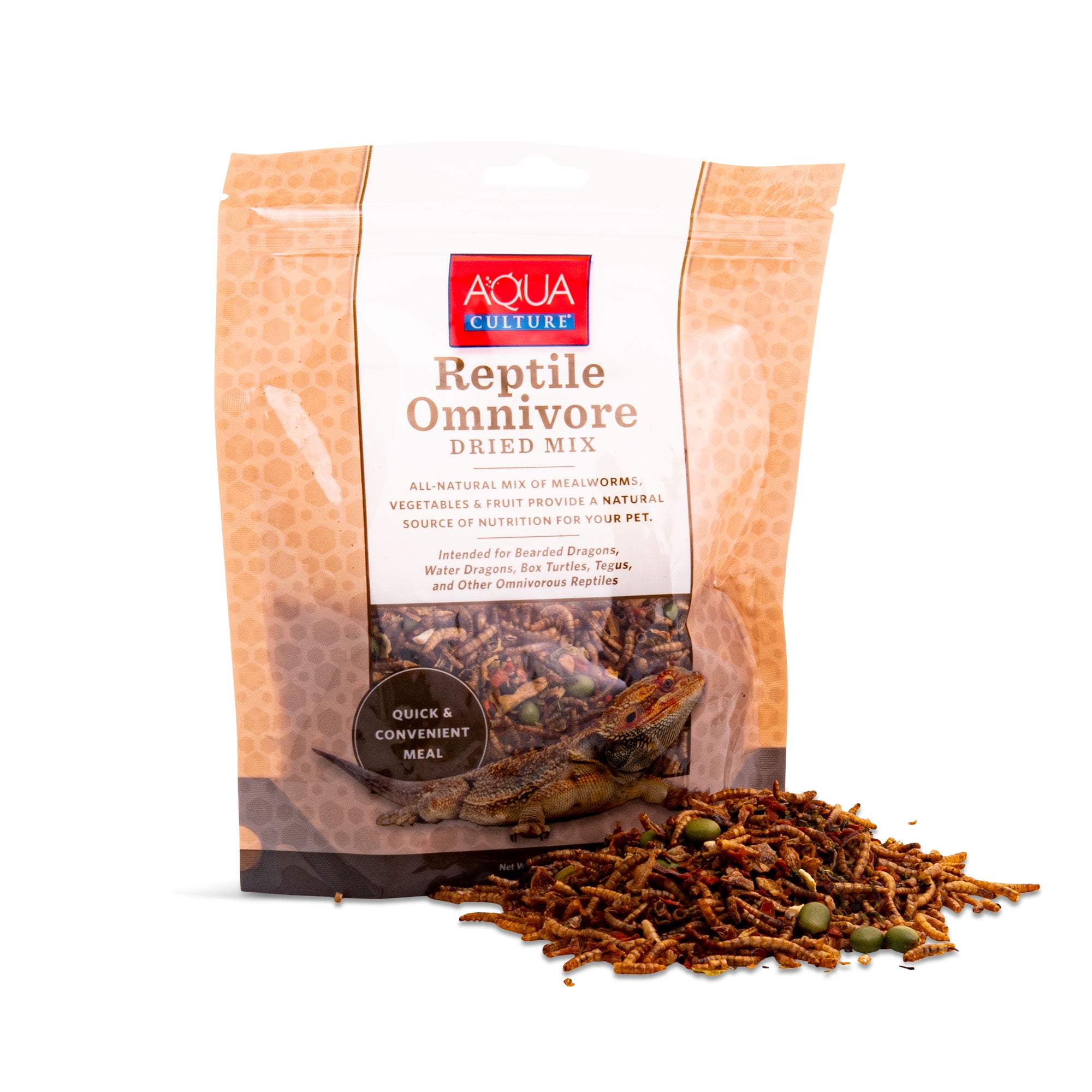 (4 pack) Aqua Culture Reptile Omnivore Dried Mix, 4 oz