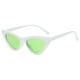 thumbnail image 2 of Gafas de sol de moda retro unisex para mujer y hombre Blanco fram Lentes verdes, 2 of 9