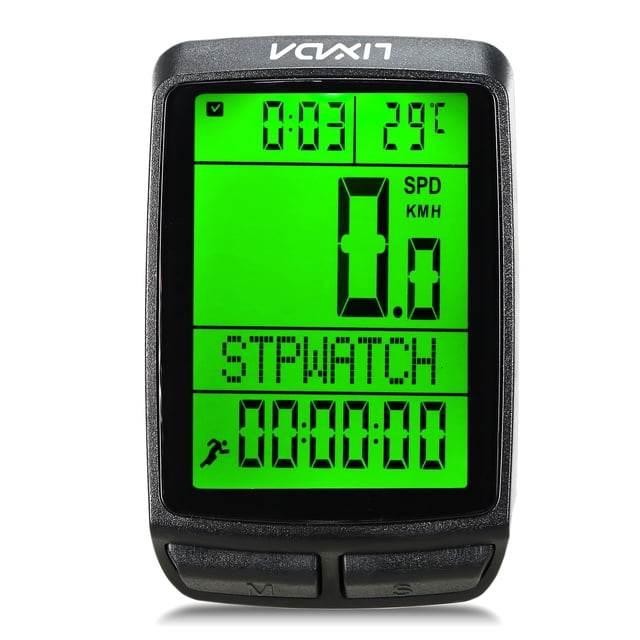 Lixada Lixada Ordinateur de Cyclisme Sans Fil BKV-1502 - Traqueur de Vélo Compact avec Affichage Multifonction, Rétroéclairage et Température pour Cyclistes - Enregistreur de Données Léger et Polyvalent