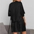thumbnail image 4 of Samickarr Robes For Women Long Ice Silk Nightgown Summer Thin Fashion Simple Home Clothes Sexy Cardigan Bathrobe, 4 of 6